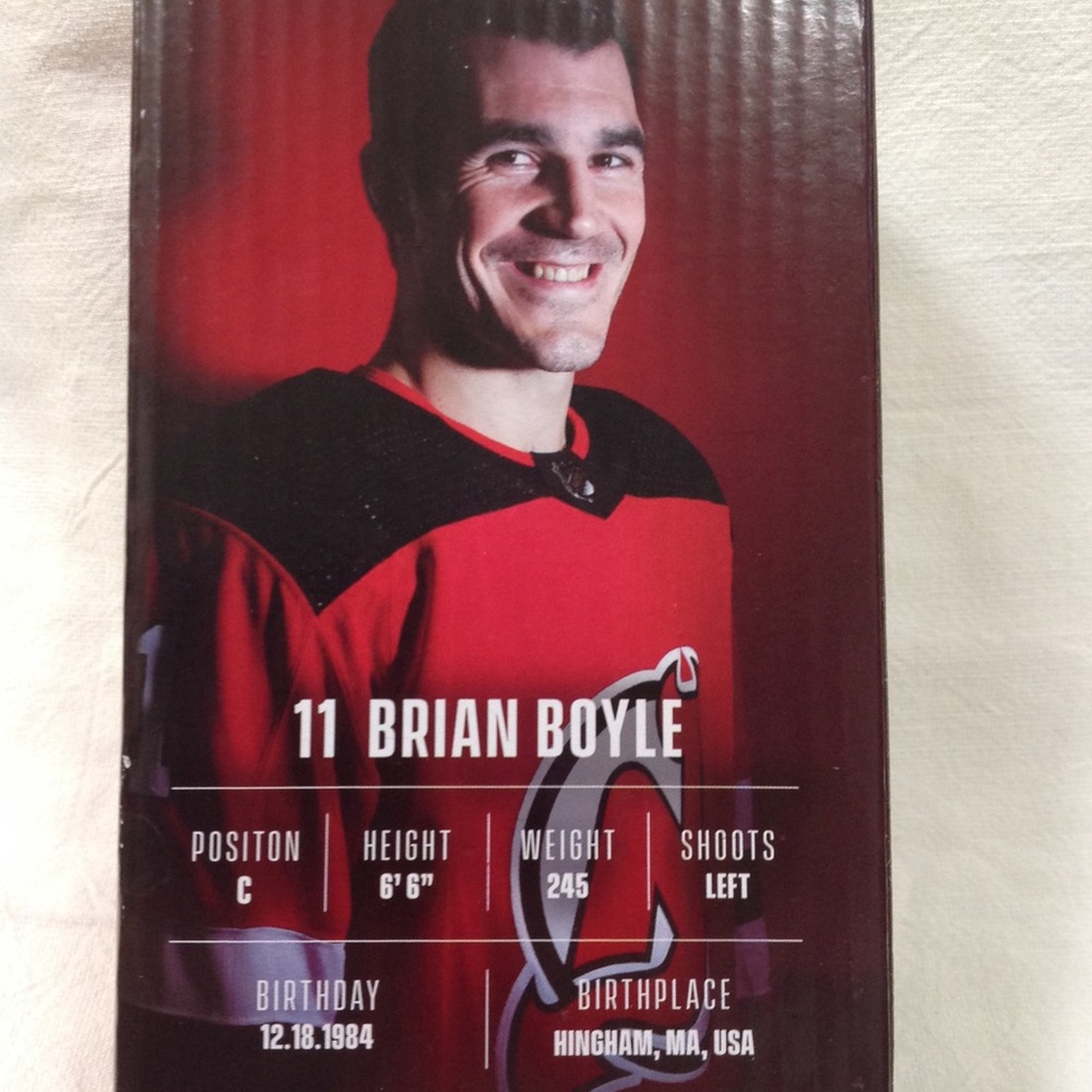 NJ Devils Brian Boyle Bobblehead New